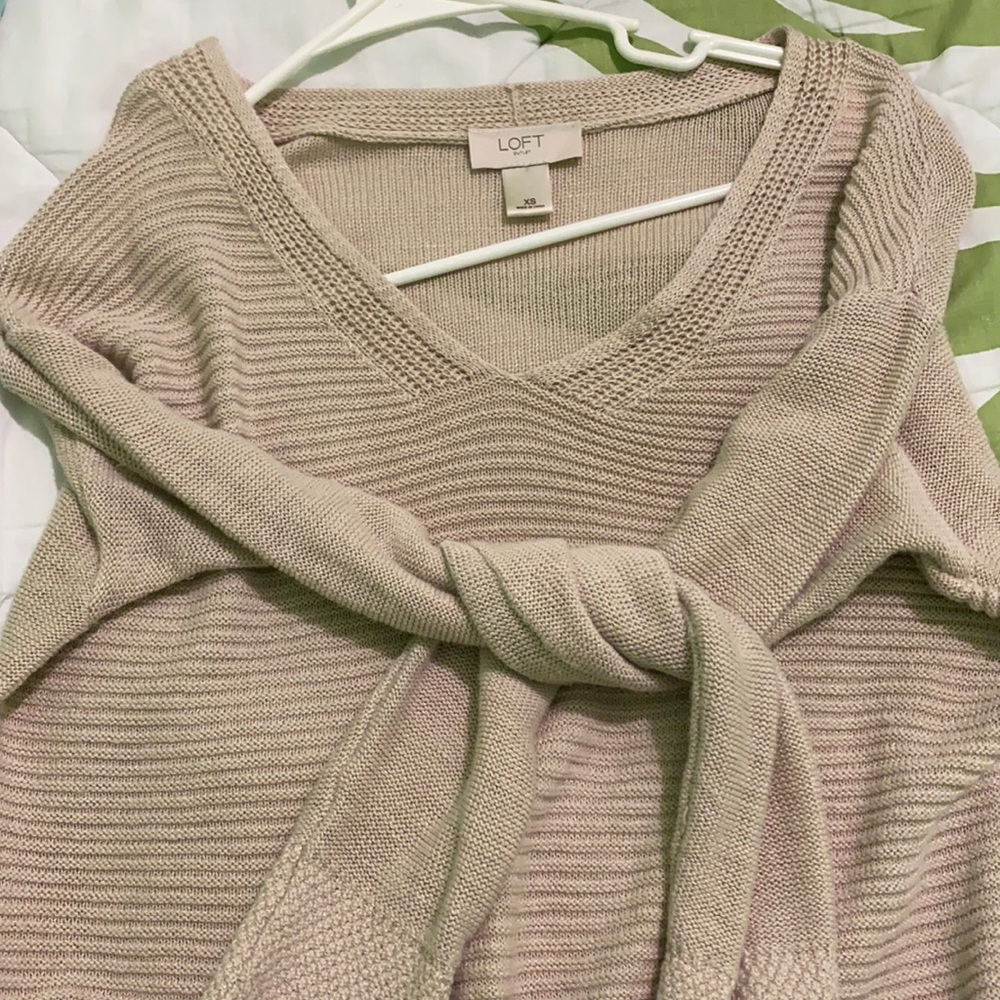 LOFT knit cream sweater